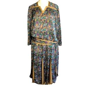 Vintage Diane Fres Original floral blouse /skirt set